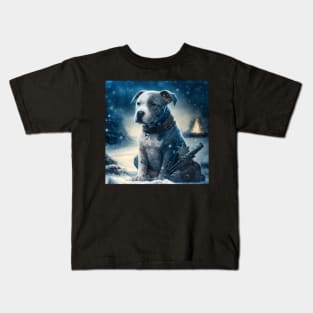 Warrior Staffy Puppy Kids T-Shirt